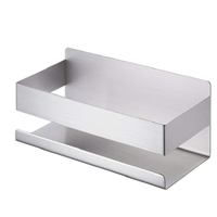 Étagère de douche adhésive Lerju moderne en acier inoxydable, écologique, à un seul niveau, murale pour salle de bain, sans perçage requis