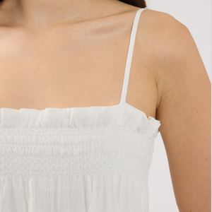 Fábrica de ropa de mujer personalizada <span class=keywords><strong>fruncido</strong></span> superior <span class=keywords><strong>blanco</strong></span> mujeres Casual blusa superior - Product Image 5