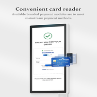 Máquina de Pedidos de Autoservicio Montada en la Pared, Compatible con Escaneo de Código QR, Pago Facial NFC y Funciones de Impresión