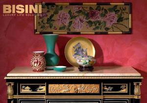 <span class=keywords><strong>Consolle</strong></span> <span class=keywords><strong>e</strong></span> Specchio da Corridoio in Legno con Foglia d'Oro, Mobili Antichi di Lusso - Product Image 5