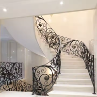 Balustre et garde-corps en fer forgé à bas prix pour escalier/escalier et balcon, résistant à la rouille, design minimaliste