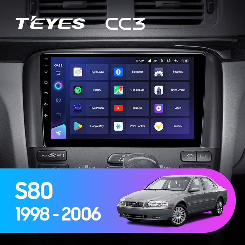 TEYES CC3 для Volvo S80 1 1998 - 2006 автомобильный Радио Мультимедиа Видео плеер Навигация стерео GPS Android 10 No 2din 2 din dvd