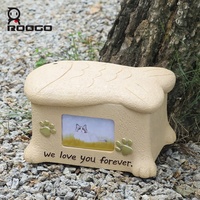 Urne funéraire avec cadre photo, boîte commémorative originale faite à la main pour cendres de chien et chat, décor patte, cercueil pour animaux de compagnie, conteneur d'hommage intérieur pour animaux.