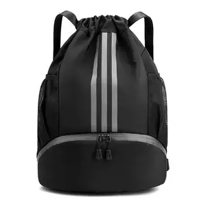 कस्टम लोगो बड़ी क्षमता वाला वाटरप्रूफ ड्रॉस्ट्रिंग जिम बैग स्पोर्ट्स स्ट्रिंग बैकपैक, यात्रा समुद्र तट तैराकी के लिए ड्रॉस्ट्रिंग बैकपैक
