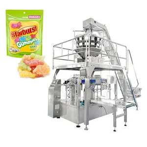 Automatische Roterende Voorgemaakte Zak Gummy Candy Doypack Verpakkingsmachine Opstaande Zak Gummy Verpakkingsmachine