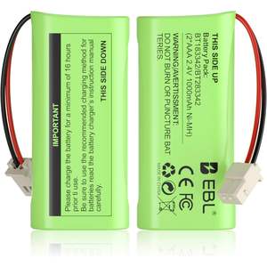 Batería Ni-MH de 2.4V y 1000mAh para EBL BT183342/283342, Compatible con Teléfonos Inalámbricos AT&T VTech, Baterías BT166342/BT266342 - Product Image 1