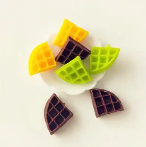 Mô phỏng mini kẻ sọc Cookie Waffle thu nhỏ sữa trứng bánh Pastry trang trí