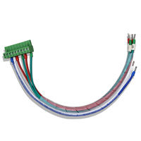 Harness Kabel Terminal Blok 9 Pin Hijau yang Dapat Dilepas, Kabel Multi Warna dengan Terminal Ferrule untuk Peralatan Kontrol Inverter