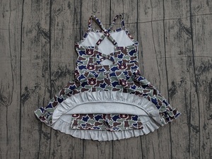 Preordina GSD3592 all'ingrosso: Vestito con pantaloncini a balze mimetico rosso senza maniche per <span class=keywords><strong>bambina</strong></span>, abbigliamento sportivo per bambini e neonati - Product Image 4