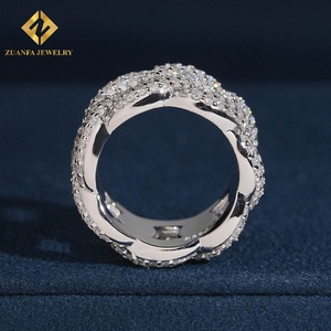 ZUANFA JEWELRY New Arrive In Stock Hip Hop Iced Out Miami Cutout <b>Ring</b> 925 <b>Silver</b> VVS Moissanite <b>Ring</b> <b>Men</b> <b>Ring</b> - Product Image 6