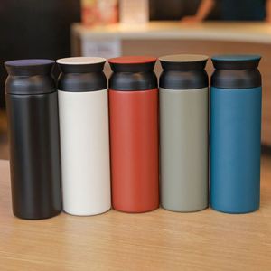 Square Anti-Fall Cup 350ml 500ml Stainless Steel Vacuum <b>Thermos</b> With Lid Souvenir Gift - Product Image 1