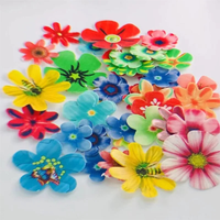 Fleurs en papier comestibles pour la décoration de gâteaux, mélange de fleurs et de plantes pour les décorations de cupcakes