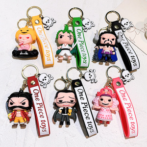 Porte-clés Anime en PVC souple, personnage de dessin animé <span class=keywords><strong>Luffy</strong></span> Nika, porte-clés en caoutchouc 3D - Product Image 3