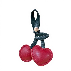 2026 Coolter Novelties Rustic Leather Cherry <b>Key</b> Chain Fashion Leading <b>Men</b> and Women Car Bag <b>Key</b> <b>Ring</b> Pendant Jewelry Gift - Product Image 3