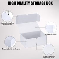 Boîte de rangement en carton ondulé blanc de 100 unités pour cartes de sport de collection TCG/Magic/Mtg, pour l'organisation des cartes de basket-ball