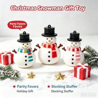 Jouet anti-stress souple et amusant en forme de bonhomme de neige avec chapeau haut, jouet sensoriel, décoration de Noël, cadeau pour enfants et adultes