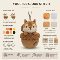 Fabricant OEM – Porte-clés en peluche écureuil mignon personnalisé, pendentif de sac en peluche, jouet en peluche personnalisé, cadeau