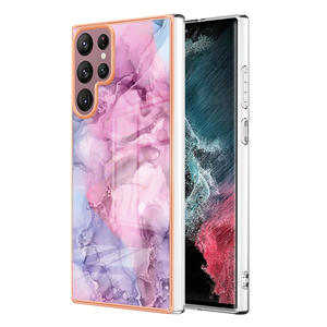 2023 nuovo arrivo TPU PC <span class=keywords><strong>Cover</strong></span> per <span class=keywords><strong>Samsung</strong></span> S23 Hard Case <span class=keywords><strong>S22</strong></span> S23 Ultra S23 Plus placcatura IMD Marble Case - Product Image 1