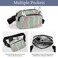 Sac à bandoulière de mode avec impression de logo personnalisé, design complet 3D, fermeture à glissière, longue bandoulière réglable et portable, grande capacité