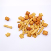 Assortiment de craquelins de riz croustillants, mélange de formes variées, snacks de riz soufflé, approvisionnement en vrac de snacks céréaliers sous marque privée OEM, snack casher