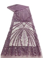 2025 africain mariée dentelle tissu perlé maille dentelle tissus pour mariage luxe Sequin dentelle tissu cristal strass