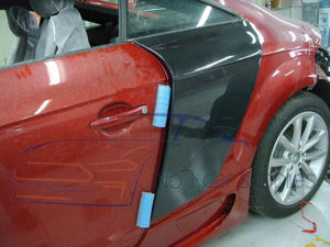 Lames de porte latérales TTs aspect <span class=keywords><strong>R8</strong></span> en fibre de carbone véritable de qualité supérieure pour TT 8J Mk2 2007-2014 - Product Image 5