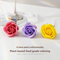 Fleurs Artificielles Souvenirs, Têtes de Roses Éternelles en Savon à Trois Couches, Faites à la Main, Emballage Cadeau DIY pour Mariage