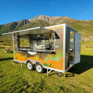 Remolque De Comida Bubble Tea Coffee Shop Ice Cream Truck Towable Mobile <b>Burger</b> Food Trailer with Full Kitchen Equipments - Product Image 1