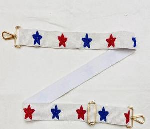 Handmade Adjustable Star Beaded Purse Straps Customizable Seed Beaded Belts <b>Unique</b> Bag Accessories Perfect for Fashion <b>Handbags</b> - Product Image 3