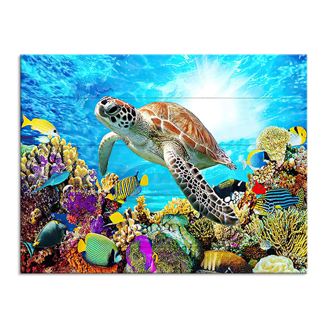 Animal Printing Painting Sea World Turtle Spray Painting Living Room Wall Decoration Painting
