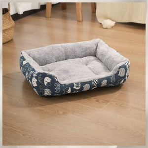 Cama Cuadrada para Gatos con Forro de Felpa Acogedora, Diseño de Dibujos Animados, para Mascotas Pequeñas - Product Image 6