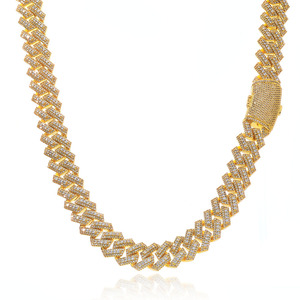 Hot Selling Heavy Chunky <b>Iced</b> <b>Out</b> Moissanite Cuban Link <b>Chain</b> 925 Silver Hip Hop Custom Miami Necklace VVS1 GRA Tester Pass - Product Image 1