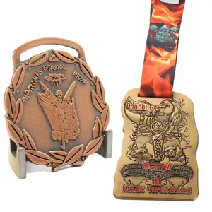 Manufacture Blank 3d Sports Die Casting Soft Enamel Gold Silver Bronze Championship Awards Custom Medals And Trophies