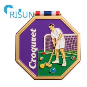 Venta al por mayor personalizado esmalte 3D deporte mazo <span class=keywords><strong>croquet</strong></span> juego premio Medalla medallón medallas personalizadas <span class=keywords><strong>croquet</strong></span> medallas - Product Image 4