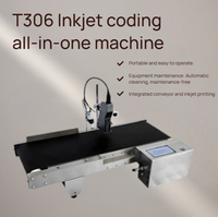 Impresora de Inyección de Tinta TIJ Portátil de Alta Precisión T306, Impresora de Tarjetas/Etiquetas/Flexibles con Pantalla Táctil, 600dpi, 60m/min