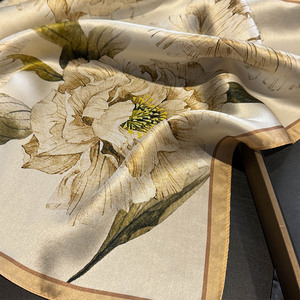 Bán Buôn 53*53Cm Dâu Lụa Nhỏ Cổ Tie Khăn Thanh Lịch Hoa Mô Hình Tinh Khiết Lụa Vuông Tóc Nhỏ Khăn Quàng Cổ Tùy Chỉnh Hiajbs - Product Image 4