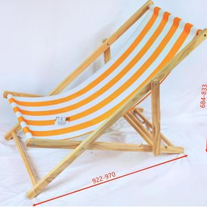 Sillón <span class=keywords><strong>plegable</strong></span> portátil con <span class=keywords><strong>lona</strong></span> a rayas, <span class=keywords><strong>tumbona</strong></span> reclinable ligera, <span class=keywords><strong>tumbona</strong></span> ajustable con marco de <span class=keywords><strong>madera</strong></span> - Product Image 4