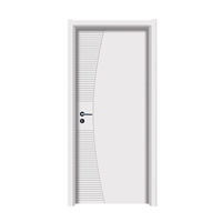 Porte simple en bois finition intérieure, panneau plat moderne, anti-déformation, polymère CPL, insonorisante, pour chambre et hôtel