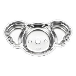 Platos divididos en forma de <span class=keywords><strong>Koala</strong></span> para el almuerzo Camping 304 plato dividido de acero inoxidable 3 secciones platos de cena irrompibles bandeja de comida - Product Image 1