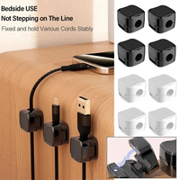 Organizador de Cables Magnético de 6 Piezas, Protector de Cables para Escritorio, Enrollador de Cables Magnético, Soporte para Cable de Carga USB, Gancho para Ratón