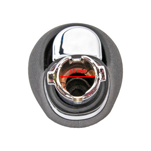 Car Gear <b>Shift</b> <b>Knob</b> 5 Speed 6 Speed Leather Ergonomic Black Silver Bar Chevrolet Fitment - Product Image 3