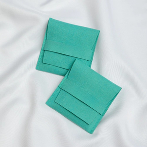 Pochette personnalisée pour bijoux en turquoise, sacs à bijoux en microfibre avec rabat, boîte à bijoux avec insert de présentation, modèle JGS 8*8cm & 8*8+7.3 cm - Product Image 5