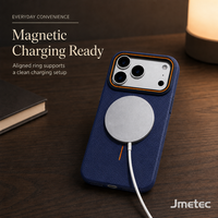 Étui de téléphone de luxe rétro en cuir PU grain litchi magnétique pour iPhone 18 Pro Max 17 16 15 avec recharge sans fil