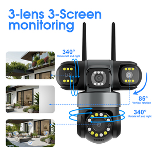 Câmera PTZ Inteligente WiFi Regis <span class=keywords><strong>Yoosee</strong></span> 6MP com Três Lentes, Visão Noturna, Sensor CMOS, Áudio Bidirecional, Segurança Externa, IP66 - Product Image 3