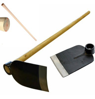 Houe en acier ferroviaire Jembe H304 3.0LB 2.5LB avec manche en bois, protection antirouille, noire, pour le marché ougandais