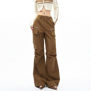 <span class=keywords><strong>Pantaloni</strong></span> Cargo <span class=keywords><strong>Parachute</strong></span> OEM Vintage a Vita Alta, Stile Street Wear, Larghi e Casual per <span class=keywords><strong>Donna</strong></span> - Product Image 5