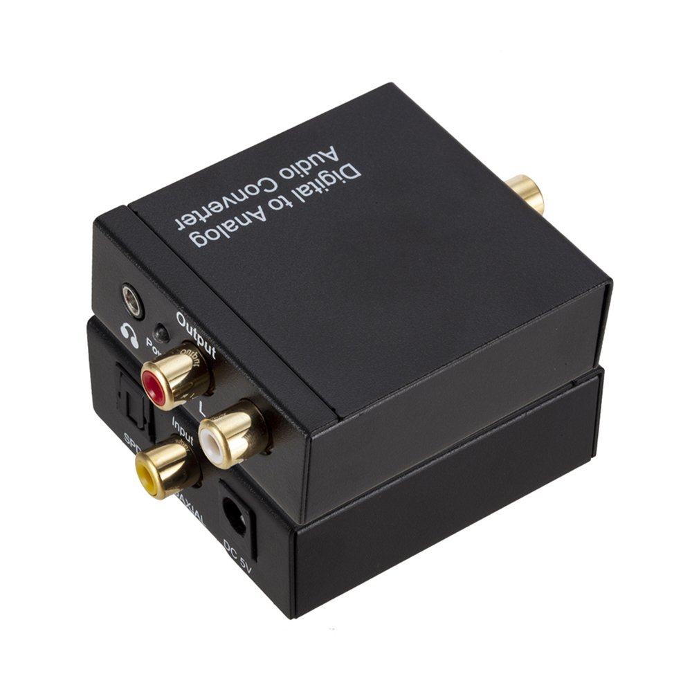 Convertitore Digitale/Analogico DAC SPDIF – Adattatore Coassiale Ottico Toslink A Stereo RCA E Jack 3.5 Mm, 5V USB
