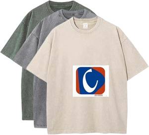 เสื้อยืดโอเวอร์ไซส์สไตล์วินเทจย้อมสีแบบแอซิดวอชสำหรับผู้ชายและผู้หญิง ผ้าฝ้าย 100% ทรงหลวม สไตล์ลำลอง สตรีทแวร์ แขนสั้น - Product Image 5