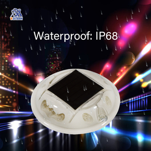 4 способа 8 шт. пластиковый маркер для тротуара ip68 Водонепроницаемый Солнечный светодиодный ударный дорожный стержень - Product Image 5