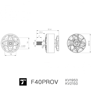 Moteur de drone FPV de course extrême avancé F40PROV 2306.5 KV1950/KV250 pour la course en freestyle par T-MOTOR HOBBY - Product Image 5